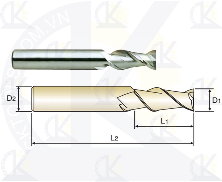 Dao phay nhôm YG E5522, Dao phay tinh nhôm YG E5522
