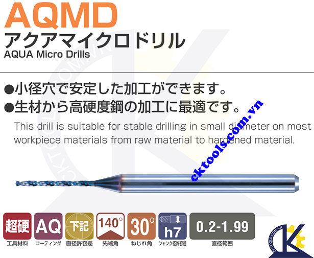 Mũi khoan Nachi AQMD 0.2, Mũi khoan Nachi List 9544 0.2, Mũi khoan Nachi List 9544 F0.2, Mũi khoan hợp kim Nachi D0.2